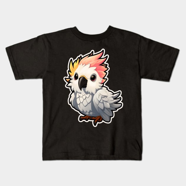 Colorful Cockatoo - Parakeet Macaws Parrot Kids T-Shirt by fromherotozero